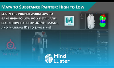 High to Low Poly Texture Baking with Substance Painter and UDIMs