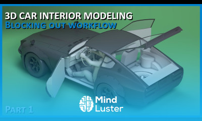 3D Car Interior Modeling Interior Blockout