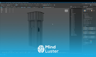 Maya Environment Modeling Tutorial Tower Environment Modeling in Autodesk Maya 2024 pt 2