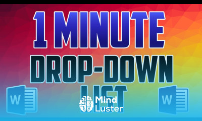 Word 2016 How to Create a Drop Down List