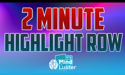 Excel 2016 How to Highlight Row you are Working on