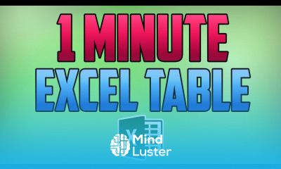 Excel 2016 How to Make a Table