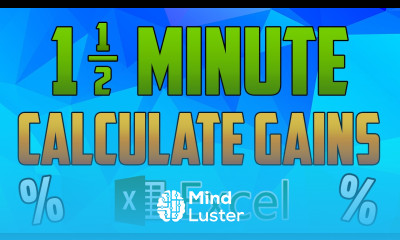 Excel 2016 How to Calculate your Return Percentage of Gains or Losses of an Investment