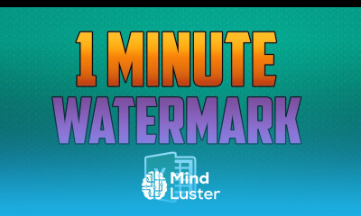 Excel 2016 How to Add a Watermark