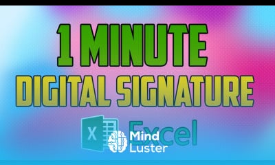 Excel 2016 How to Add and Create a Digital signature