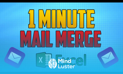 Excel 2016 How to Do an Excel Word Mail Merge