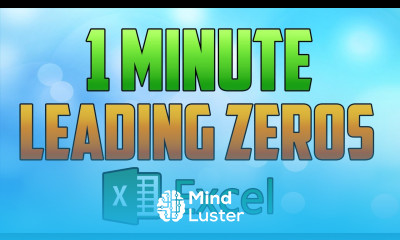 Excel 2016 How to Add Leading 0 Before Numbers