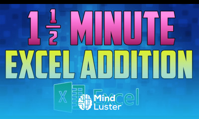 Learn Excel 2016 How to Add Numbers Adding Cells - Mind Luster