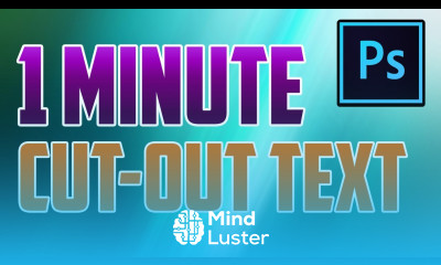 Photoshop CC How to Make Cut Out See through Text on Shapes