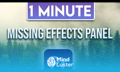 Missing Effects Effect Controls panel in Premiere Pro 2024