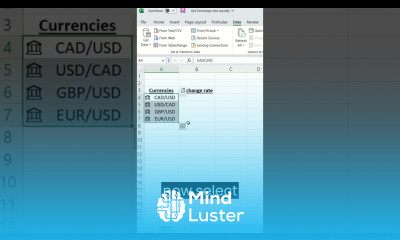 How to insert current Exchange Rates in Excel within seconds