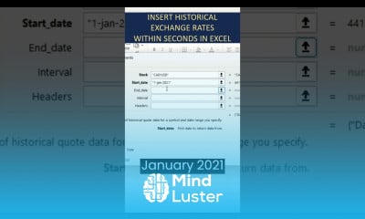 New Formula How to insert Historical Exchange rates and stock price in Excel