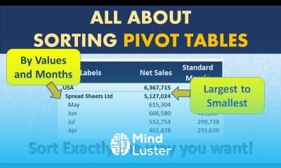 Sort Pivot Table Values Largest to Smallest text dates and More All about Sorting