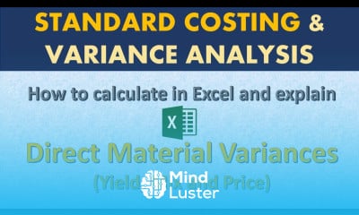 Direct Material Usage yield mix price variance in Excel