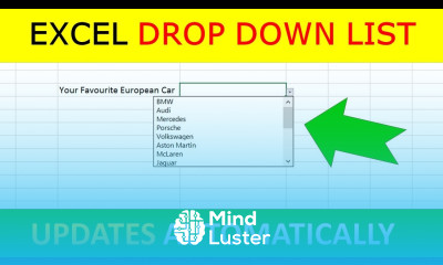 Excel How to create a drop down list Part 1