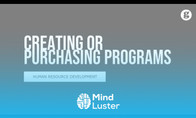 Creating or Purchasing HRD Programs