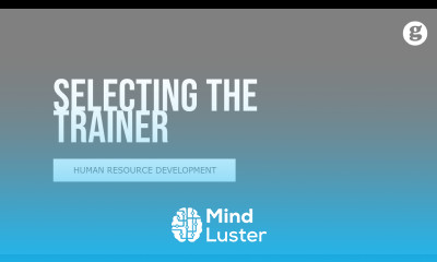 Selecting the Trainer