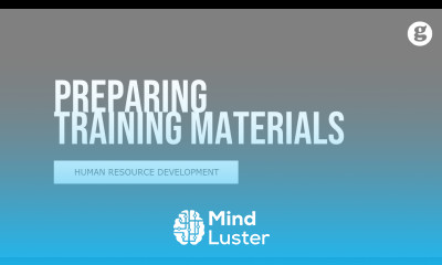 Preparing Training Materials