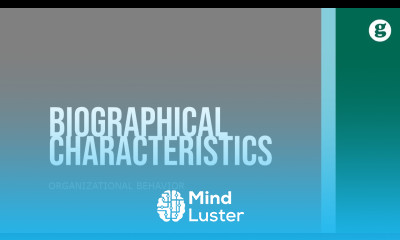 Biographical Characteristics