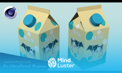 Creating a 3D Milk Juice Box Pack Cinema 4D Beginners Tutorial