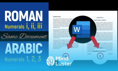 Inserting Roman Arabic English Page Numbers in the Same Word Document
