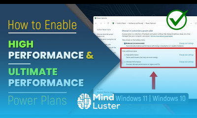  How to Enable Missing High Performance Ultimate Performance Power Plans in Windows 11 10