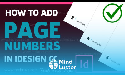 How to Add Page Numbers in InDesign CC Using Master Pages Newsletter Magazine Layout 2021
