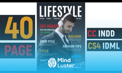 40 Page InDesign Magazine Template Download CC INDD CS4 IDML