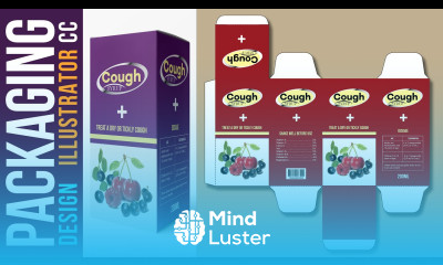 200ML Syrup Packaging Box Layout Design Illustrator Tutorial Template Download