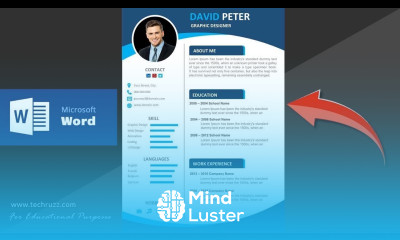 Resume Design in MS Word 2019 2021 2024 Microsoft Word CV Design Tutorial For Beginners