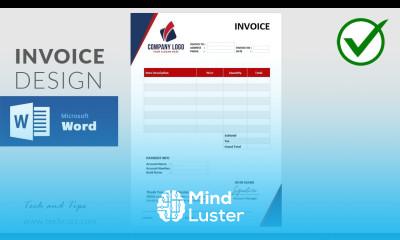  How to Create an Invoice Design in Microsoft Word 2016 2019