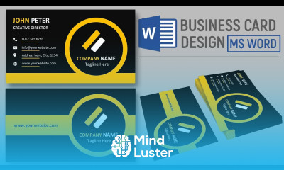 How to Make Business Card Design in MS Word Tutorial