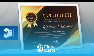 Microsoft Word certificate design How to create certificate in ms Word 2007 or 2010