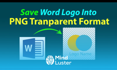 How to save MS word logo in Transparent PNG format