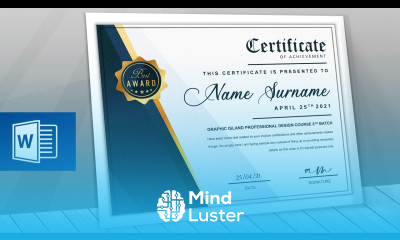 Microsoft Word Certificate design tutorial How to create certificate in ms word