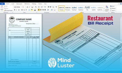 Restaurant Bill Slip Cash Memo Design in Microsoft Word How to create bill receipt in MS Word