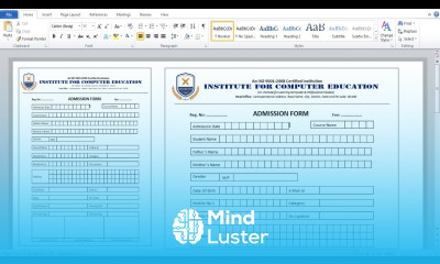 How to create admission form in ms Word Microsoft Word tutorial