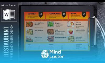 Restaurant Menu Design in Microsoft Word How to create food menu in ms word