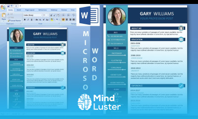 CV Resume Design Tutorial In MS Word For Job interview