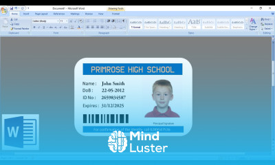 ID Card Design In MS Word How to create identity card in Microsoft Word 2007 or in 2010