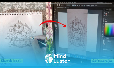 How to transfer notebook logo sketch to computer How to open hand drawing sketch in illustrator
