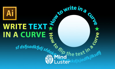 How to write text in a curve line and in a circle Illustrator beginner tutorial