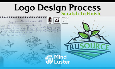 Create logo from rough sketch Graphic design tutorial for beginners