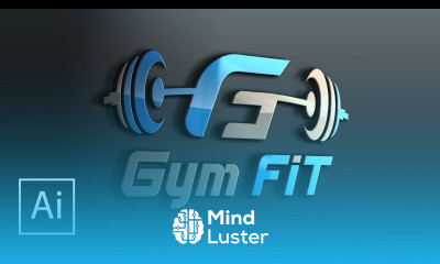 Gym Fit Logo Design Tutorial in Illustrator cc How to make professional logo design in Ai
