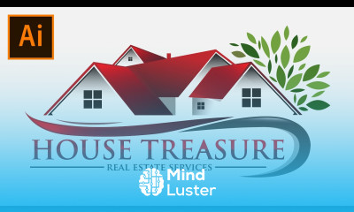 House and Apartment logo design in illustrator How to use Mockup in Photoshop