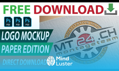 Logo Mockup Free Download 3D Paper Edition Logo Mock PSD Photoshop File