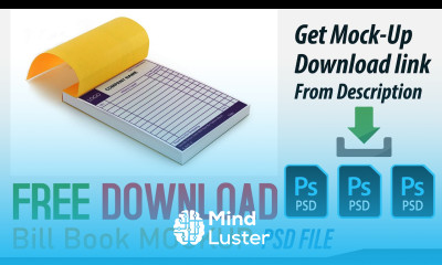 Download Mockup PSD File For Free Bill Book Cash Memo mock up FREE DOWNLOAD