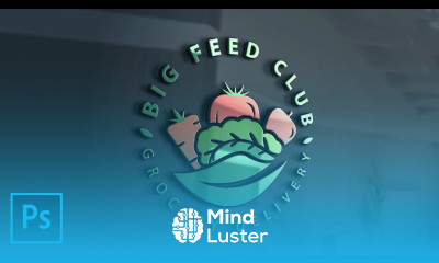 Photoshop Logo Design How to make food grocery logo with realistic mockup effects