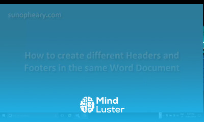 How to create different headers and footers in the same document Khmer language