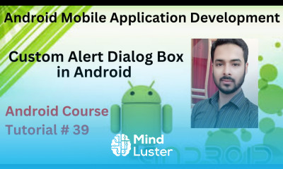 Tutorial 39 Custom Alert Dialog Box in Android setIcon setTitle setmessage in Custom AlertDialog